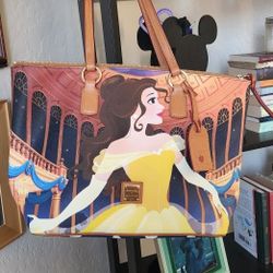 Here is the title and description. Title: Dooney & Bourke Beauty And The Beast Tote Bag. Description: Disney's Beauty & The Beast Dooney & Bourke Bag
