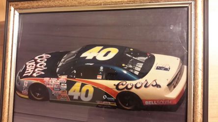 #40 Sterling Marlin Car Framed Picture