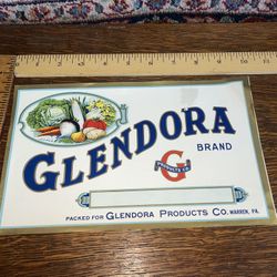 Glendora Brand Vegetable Crate Label Art 