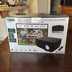 NAXA Home theater In a Box, Comes With Projector, 150” Projector Screen And Remote