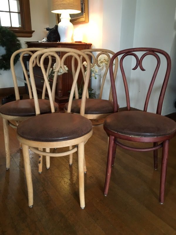 4 vintage bistro chairs