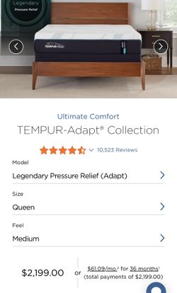 Gorgeous! 60% Off Tempur-Pedic Queen Size 2.0 New For 2024 Adapt Medium!