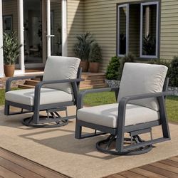 2-Piece Patio Conversation Set with Gray Cushions Included $159.99
