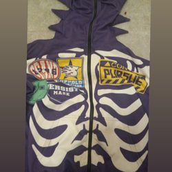 Purple And White Skelton  Jacket 
