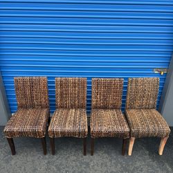 4 Pottery Barn Seagrass Dining Chair