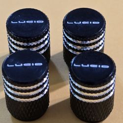 Tire Valve Stem Cap Cover for Lucid Air 4 Pack Black
