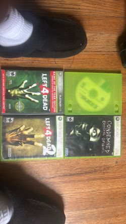 Xbox 360 Game Bundle - Left 4 Dead 1 and 2 + Condemned: criminal origins + Skate 3