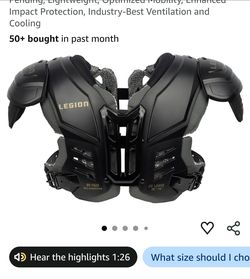 Youth Large Football Shoulder Pads 15"-16"