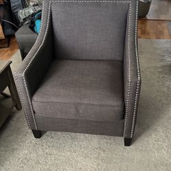Chair With Matching Ottoman 