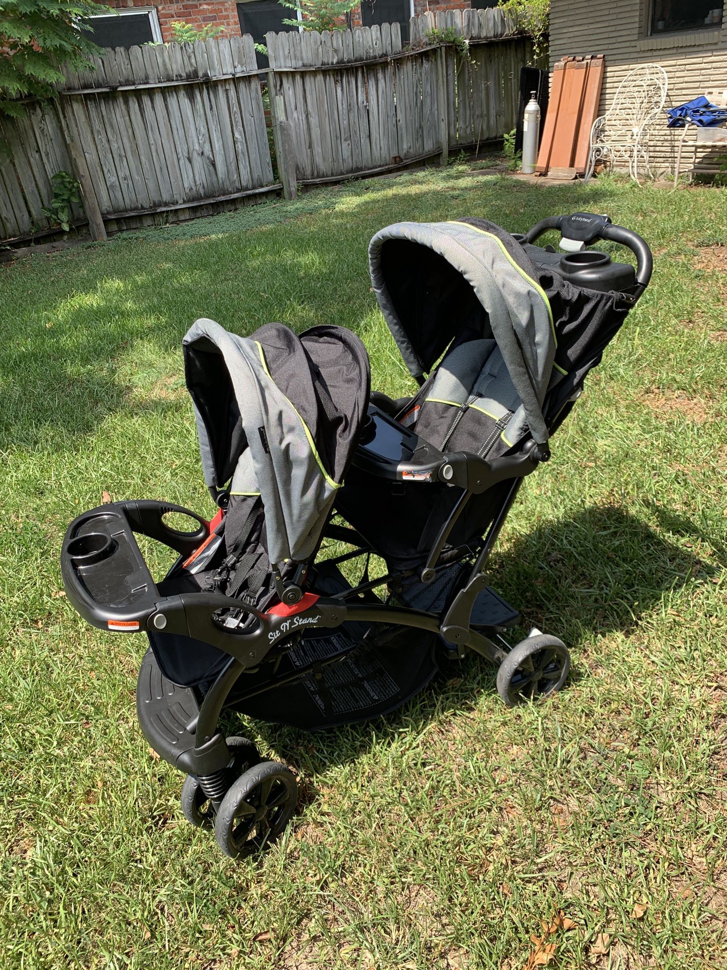 LIKE NEW -Baby Trend Double Stroller Sit N Stand