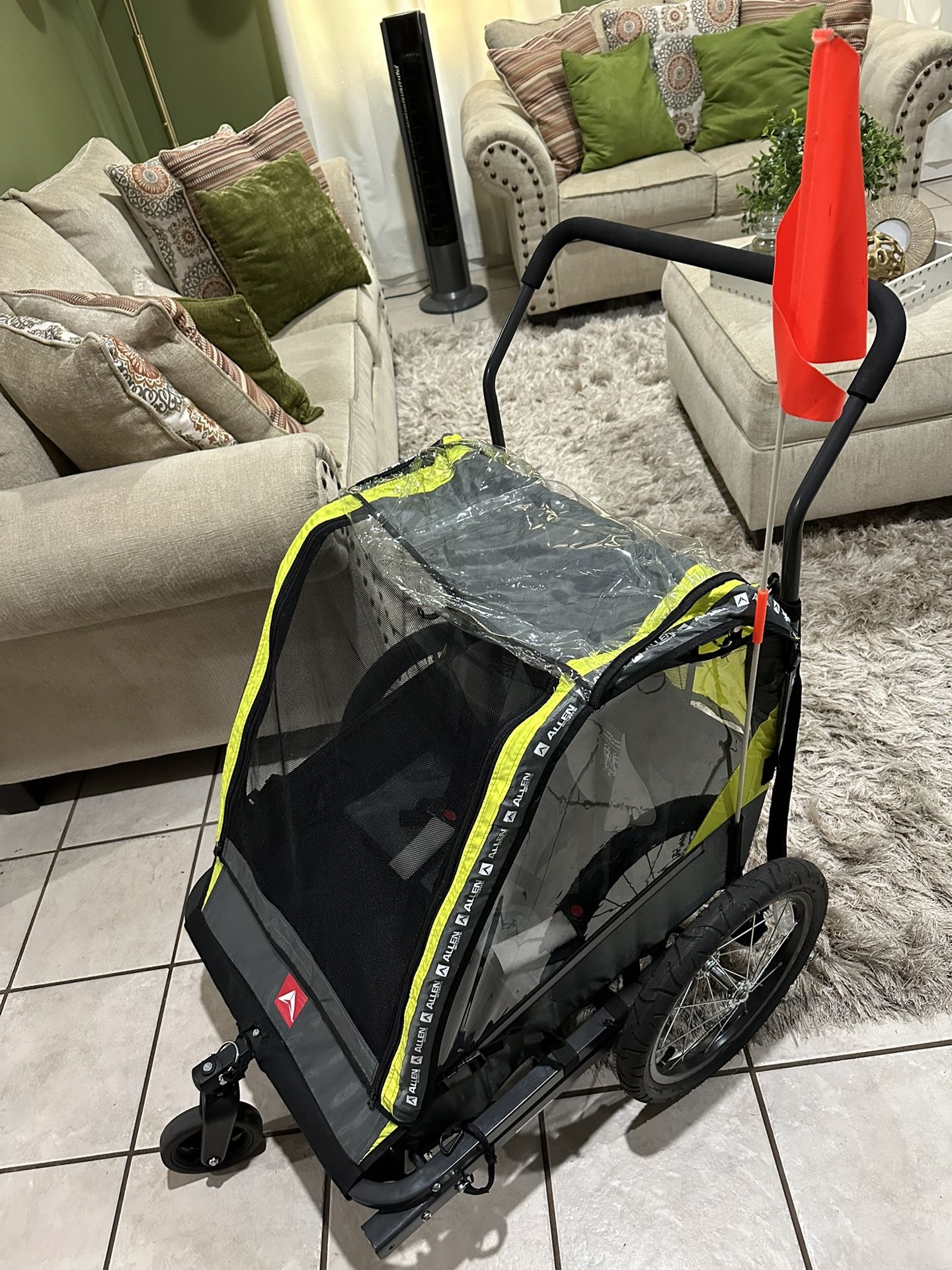 Allen Sports Deluxe 2-Child Bicycle Trailer & Stroller