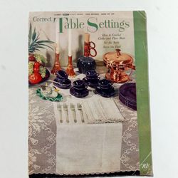 Correct Table Settings Instructions and Table Cloth Patterns from the 1940's  / Vintage Magazine