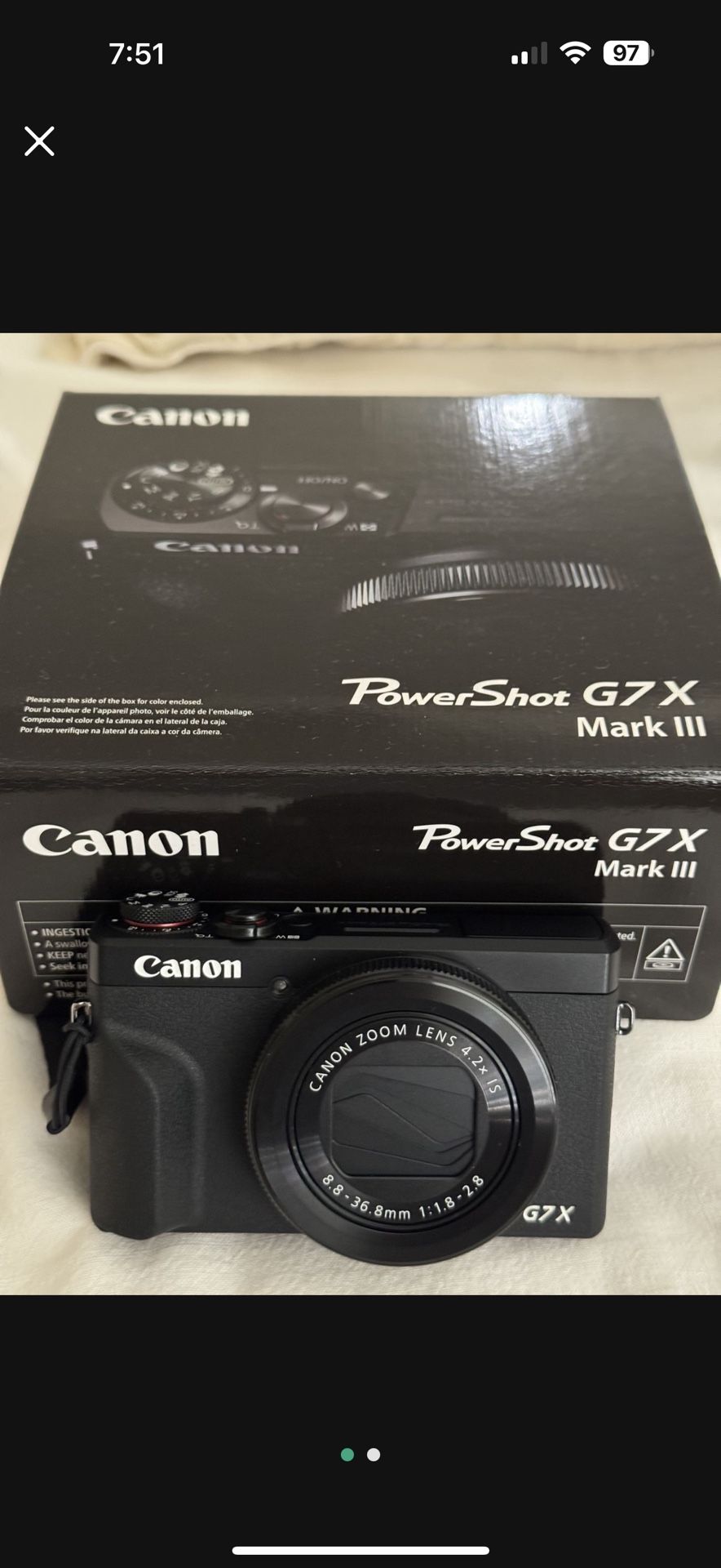 Canon G7X Mark 3