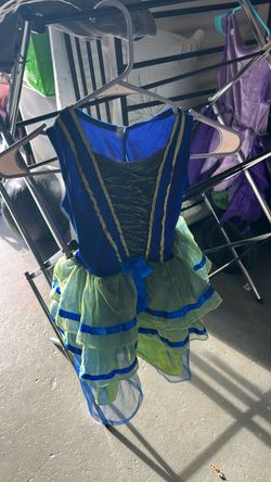 Girls Blue and Green Costume Dress