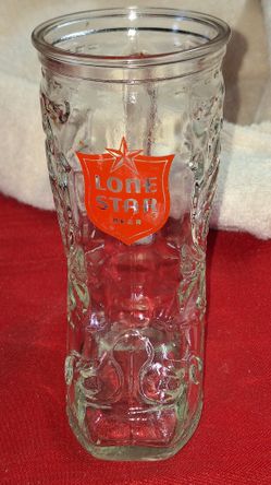 Vintage Lone Star Beer Glass Boot Rare 6.25" with Handle G5B045