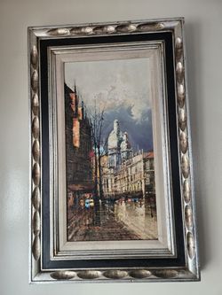 Vintage French Oil Painting 