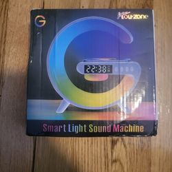 Smart Light Sound Machine Alarm Clock Wireless Charging NEW IN BOX