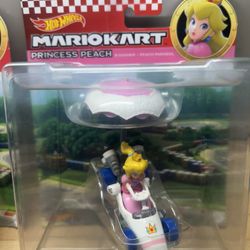 Hot Wheels Super Mario Character Cars With Parachute, Mario, Peach, And Donkey Kong 