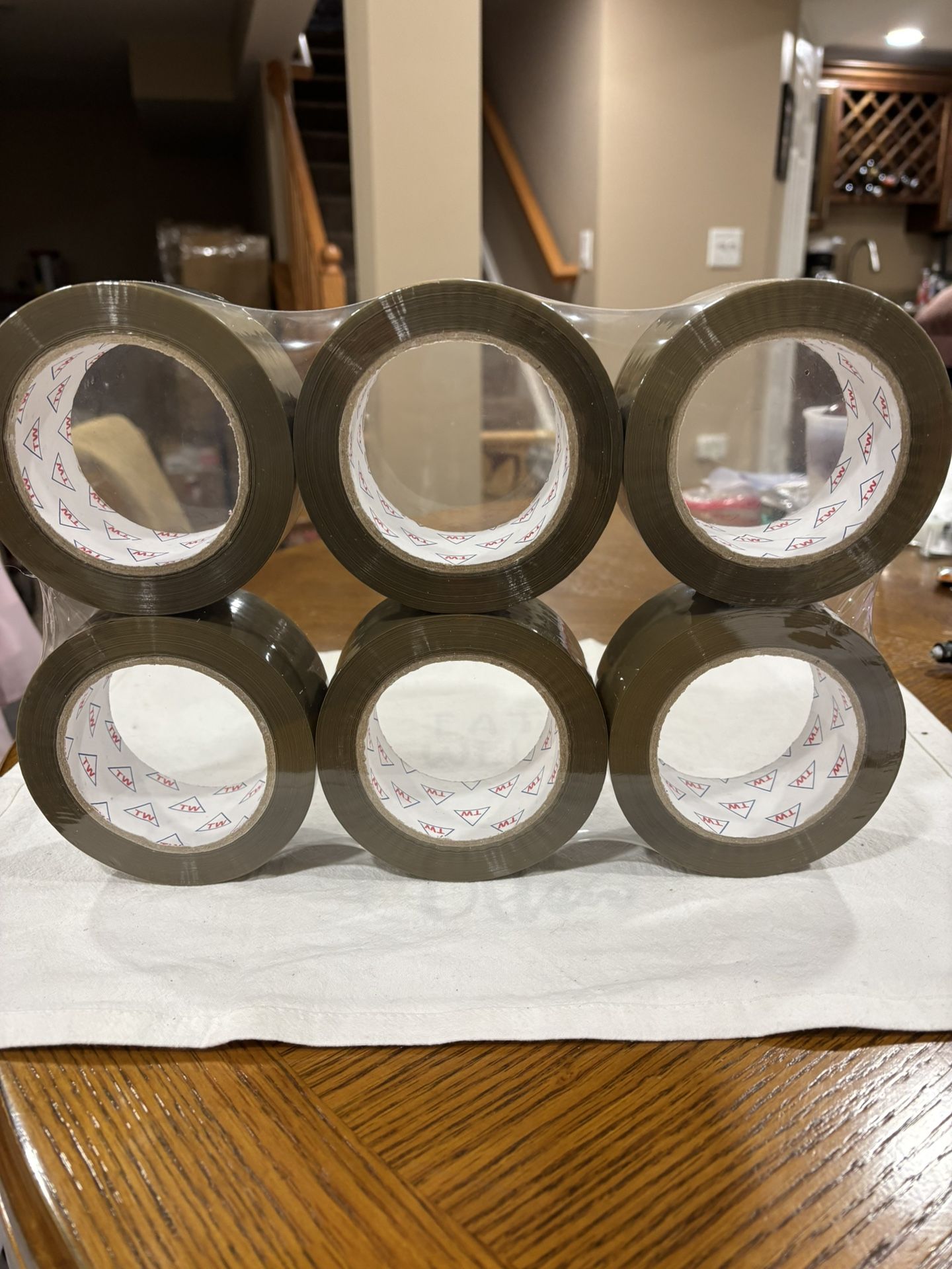 6 Rolls Of Heavy Duty Brown Packing Tape