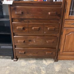 Wood Dresser & Nightstand 