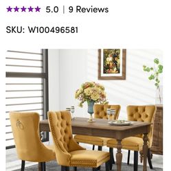 Set of 2 plush velvet dining room chairs, brand new out of the box.