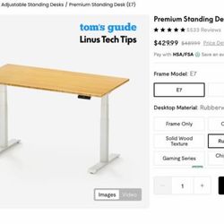 FlexiSpot Premium Adjustable Height Desk