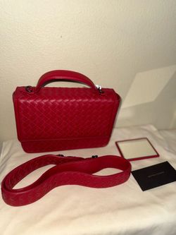 authentic Bottega Venetta handbag crossbody red