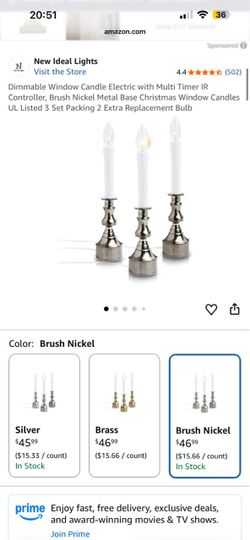 Light use- Set of 3 pretty dimmable bulb decor candles with remote