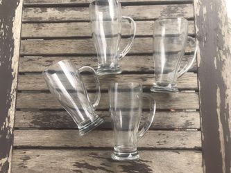 Glass mugs with handles