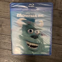 New & Sealed! Monsters, Inc Blu-Ray & Digital HD Disney Pixar