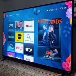 🔴SMART  TV  TCL  75"  4K  ROKU   LED  HDR   DOLBY   VISION   FULL  UHD  2160p 🔴( NEGOTIABLE  ) 🔴FREE   DELIVERY 🔴