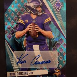 2023 Panini Phoenix Kirk Cousins  Prizm auto#’d/15Vikings Falcons QB