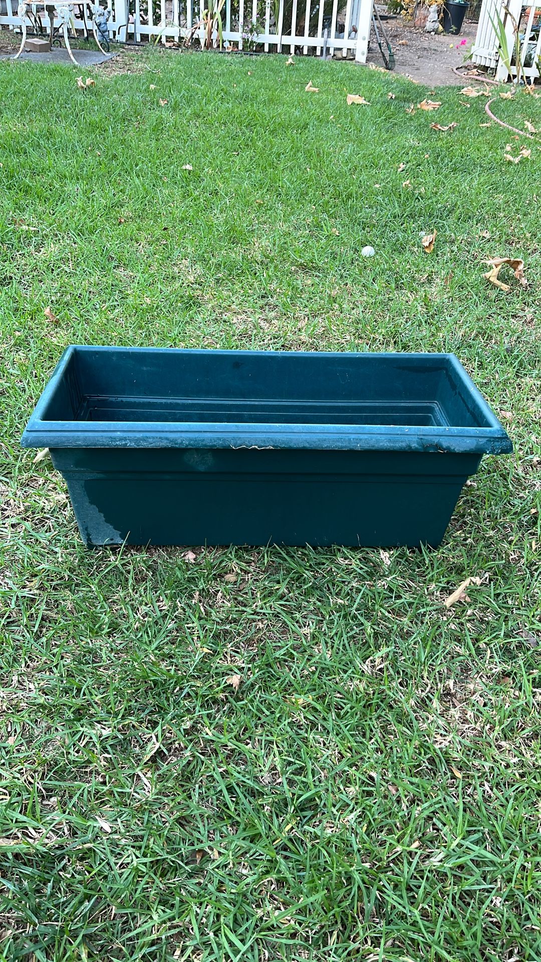 Green Rectangular Planter