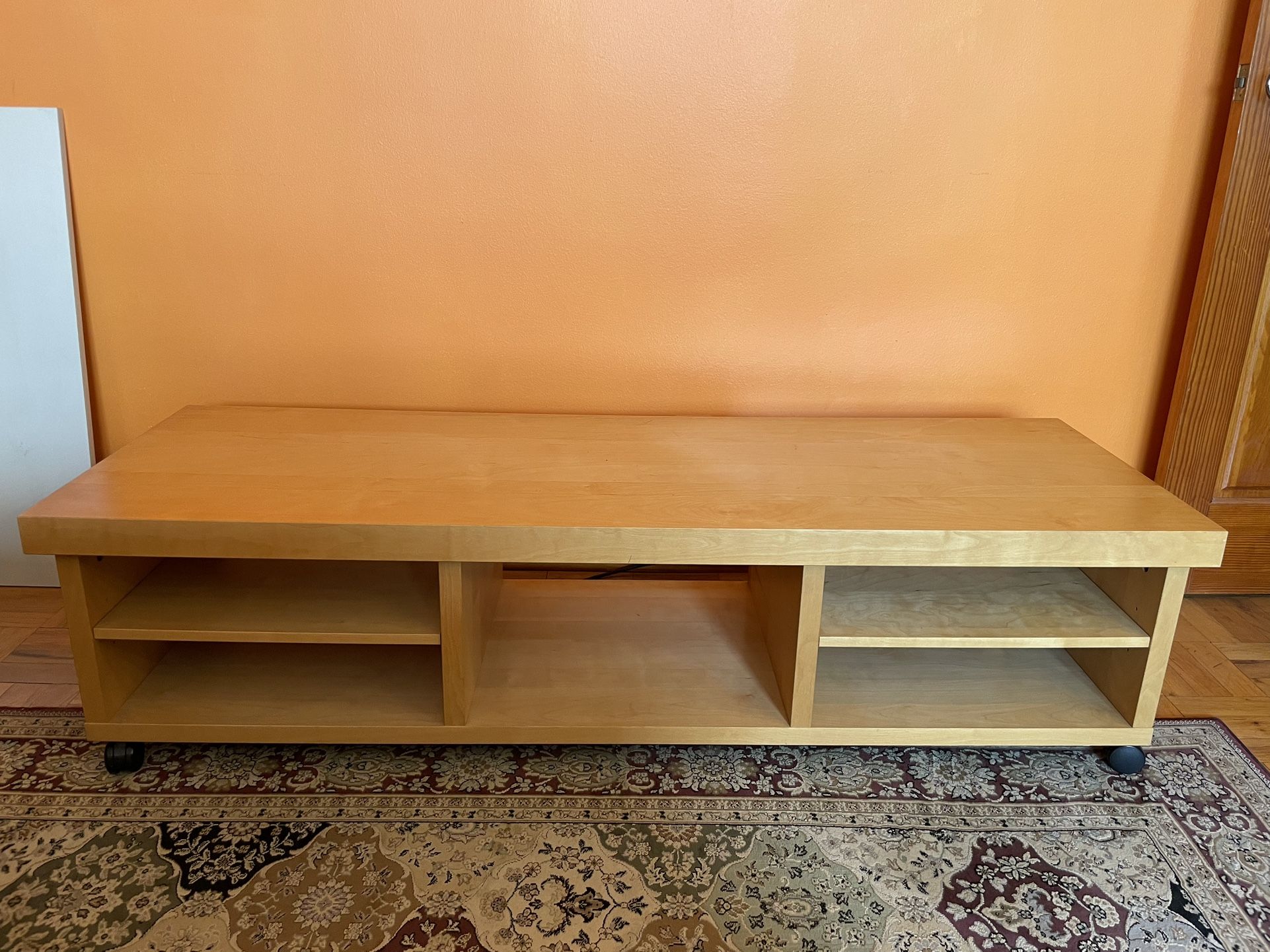 Rolling Wood Table