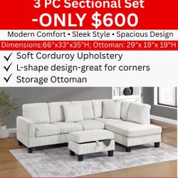 3 Pc Sectional Set