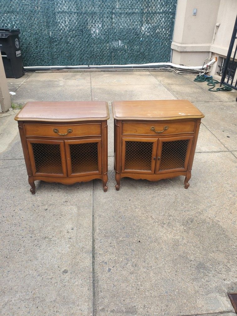 2 Antique French Style Night Tables