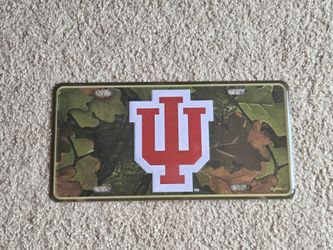 Indiana University Hoosiers Camo License Plate