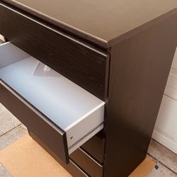 Chest Dresser Organizer 5 Drawers Black Finished 