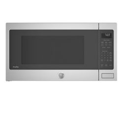 NEW GE PROFILE 2.2 cu ft 1100 Watt COUNTER TOP MICROWAVE WITH FACTORY WARRANTY 3/15/24. 