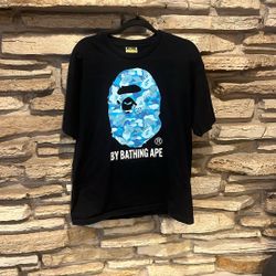 Authentic BAPE ABC Camo By Bathing Ape Tee Black/Blue