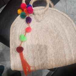 Artisan Mexican Palm Leaf Tote Bag