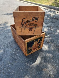 Vintage wooden fruit Crates