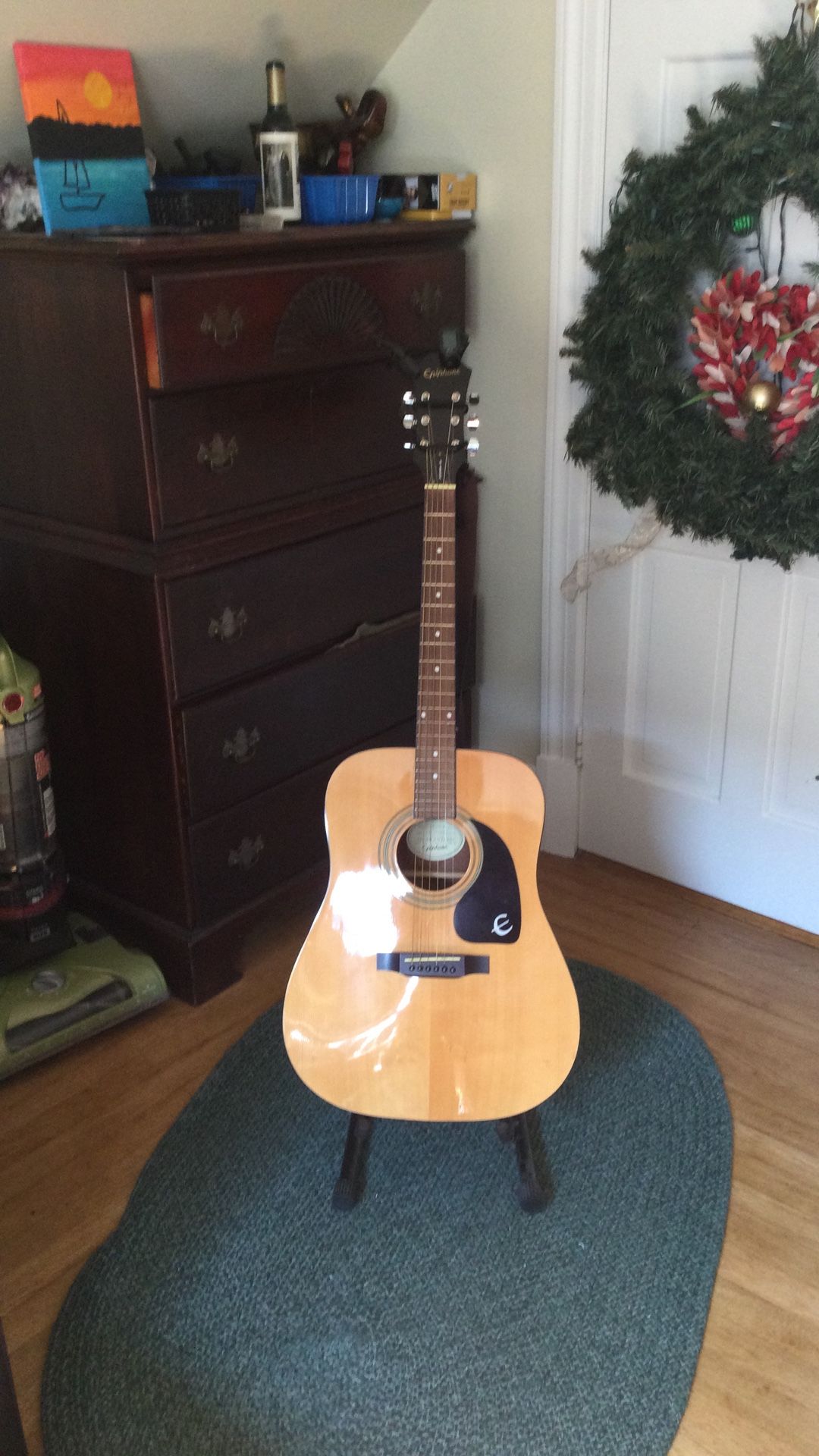 Gibson Epiphone six string acoustic guitar model number PR 150 NA