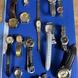 Lot of vintage and some new mens and womens watches