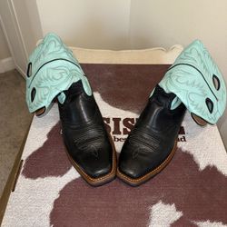 Ariat Buckaroo Boots – Style 34834 – Size 11.5 D – Black & Turquoise – Gently Worn