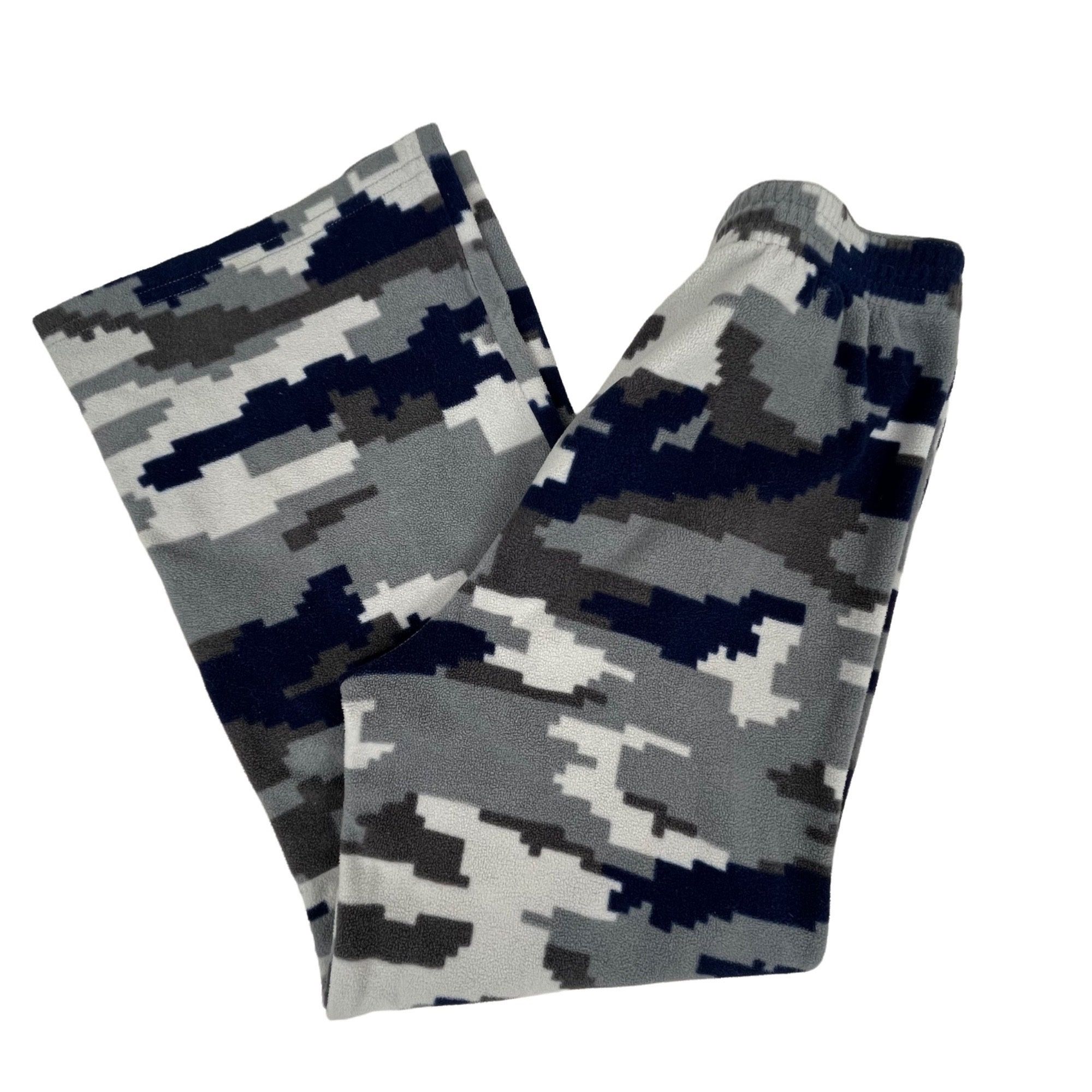 GapKids Fleece Pajama Lounge Pants Camo Blue/Gray Sz. 8