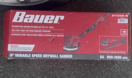 Bauer 5 Amp, 9 in. Variable-Speed Drywall Sander