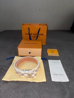 Louis Vuitton LV Initiales 30mm Damier Azur Belt (Fits waist 30-34)
