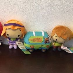 Scooby Doo Chibi 5 Pack Plush Lot Fred Velma Daphne Shaggy Rare New 7” Tall Rare