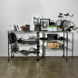 ⭐️Set of 2 Industrial Metal Shelves Minimal & Versatile ⭐️